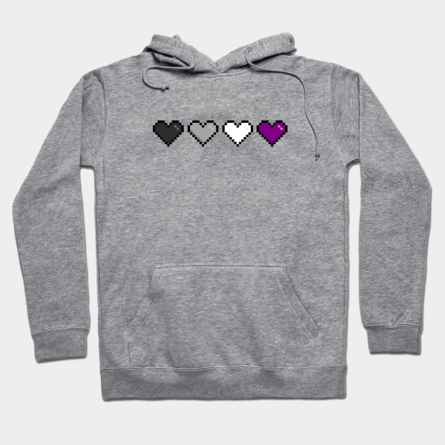 Asexual Hearts Hoodie by Pridish